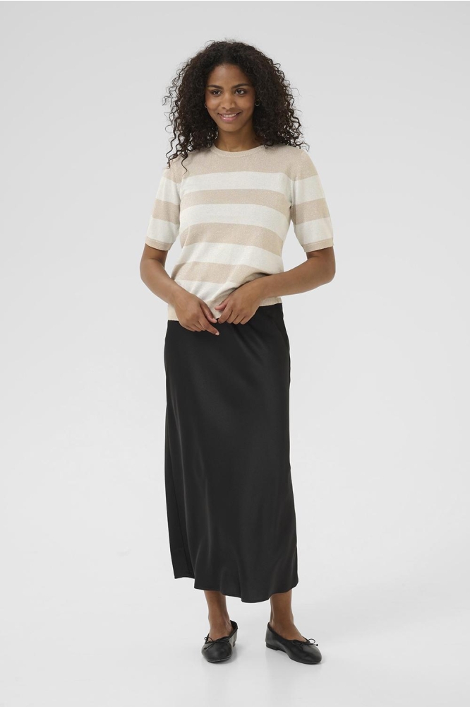 KAREGINA STRIPED PULLOVER 10510652 FEATHER G/CHALK WIDE STRIPE